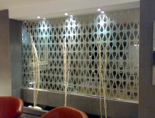 Herhalend patroon eigen uniek ontwerp uit glasfolie, maatwerk, (1) gesneden raamfolie op maat