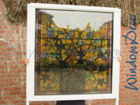 transparante raamfolie, glas-in-lood, gedeeltelijke privacy, WR03, WindowDeco