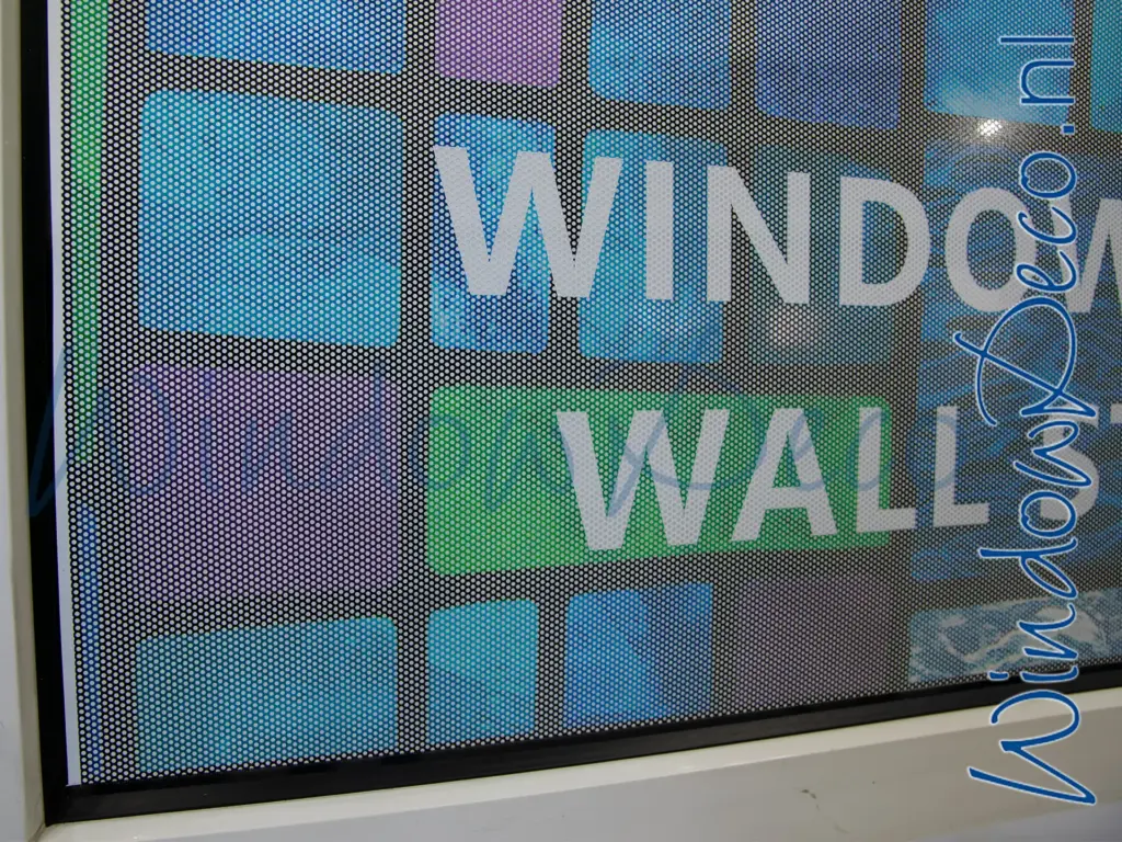 One-way vision raamfolie, gaatjesfolie, close-up, WindowDeco