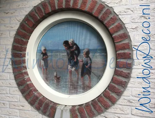 One-way vision raamfolie, gaatjes folie, tegen inkijk, anti-inkijk, privacy, woning, vorm gesneden