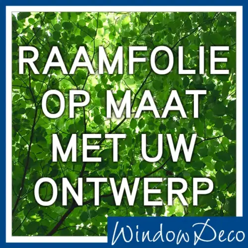 Raamfolie op maat met uw eigen ontwerp bedrukt op de glasfolie.